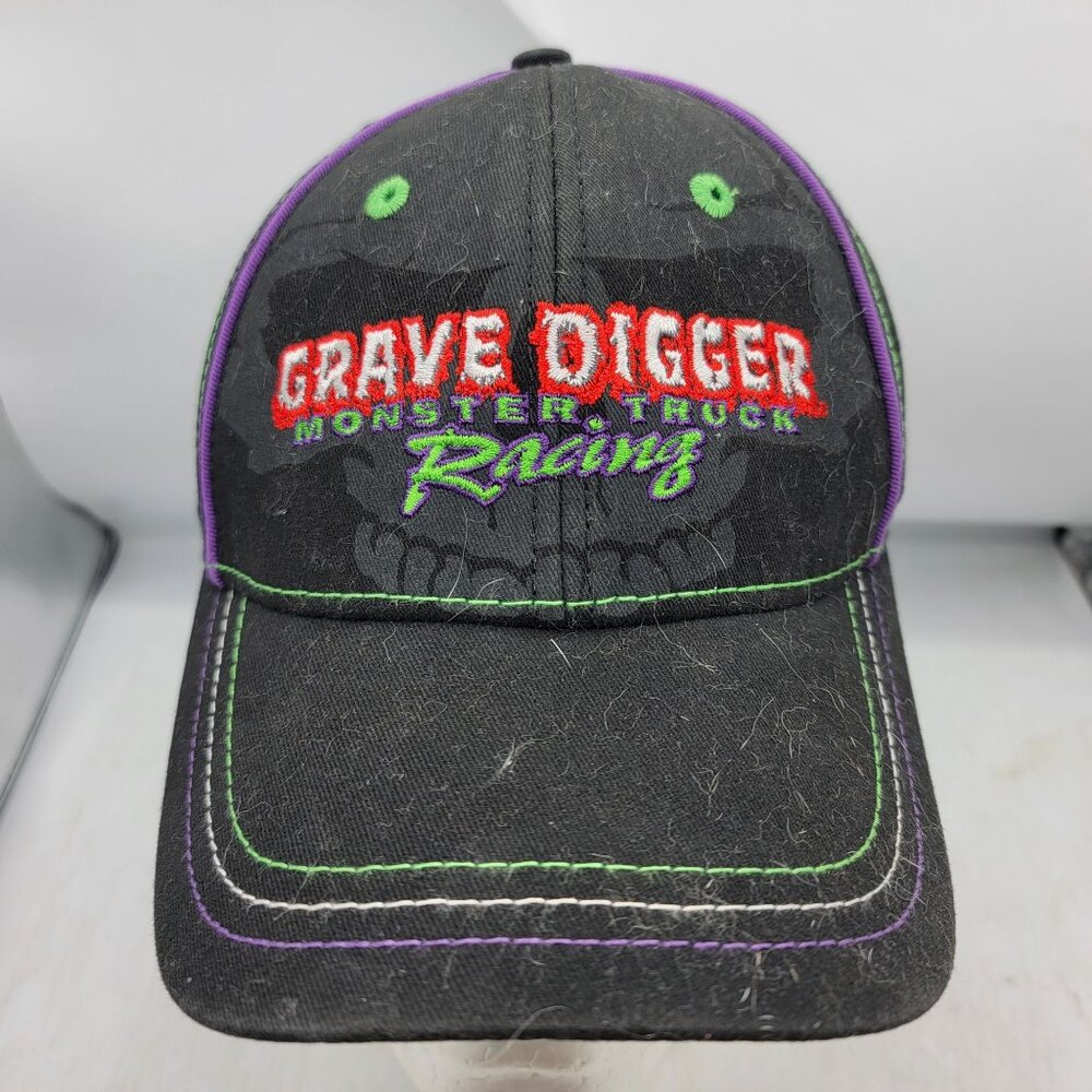 Grave Digger Monster Truck Racing Strapback Hat Monster Jam Casual Outdoors